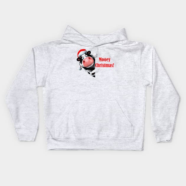 Mooey Christmas Kids Hoodie by Search&Destroy